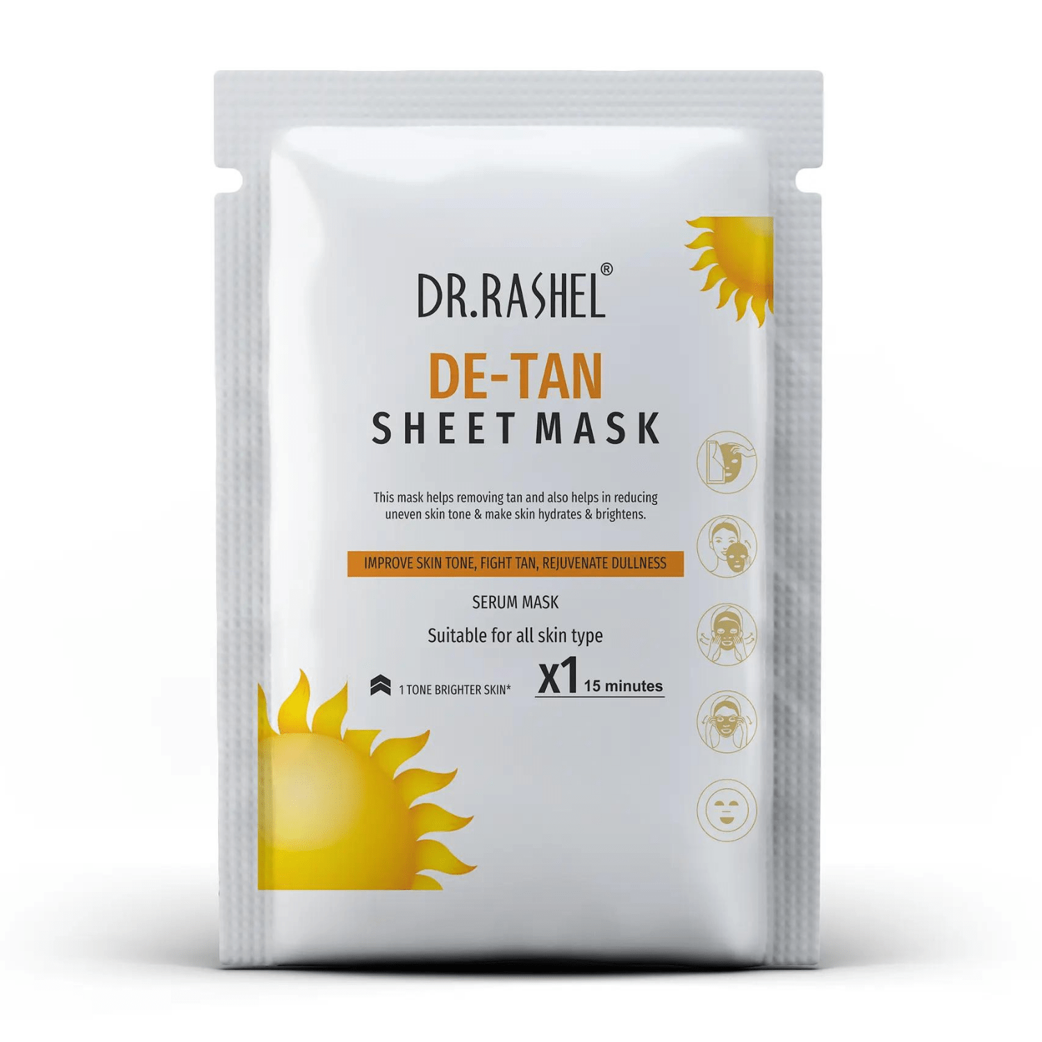 DR. RASHEL DeTan sheet mask With Serum That Improve Skin Tone, Fight